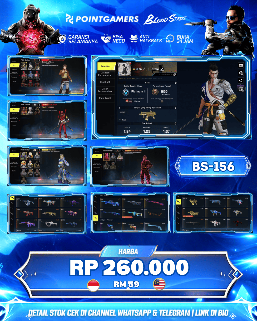 BS-156 - MELEE KATANA RONIN, 6+ ULTRA UP TO LVL 3