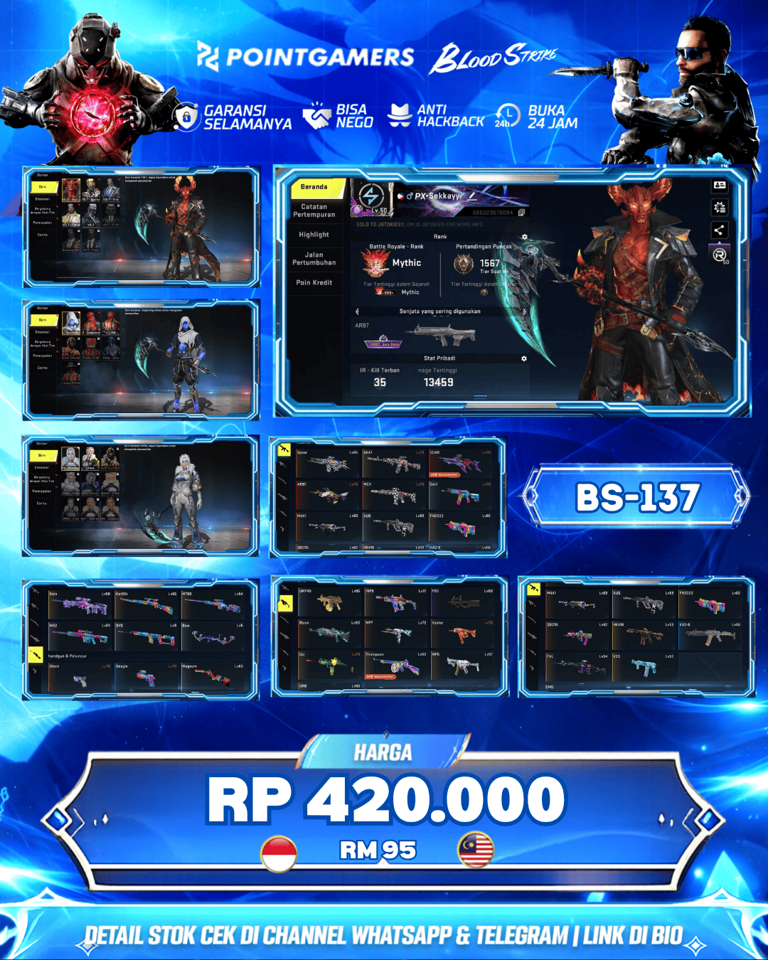 BS-137 - ETERNAL SCAR DOMINATOR LVL 2, MELEE SABIT LUNA