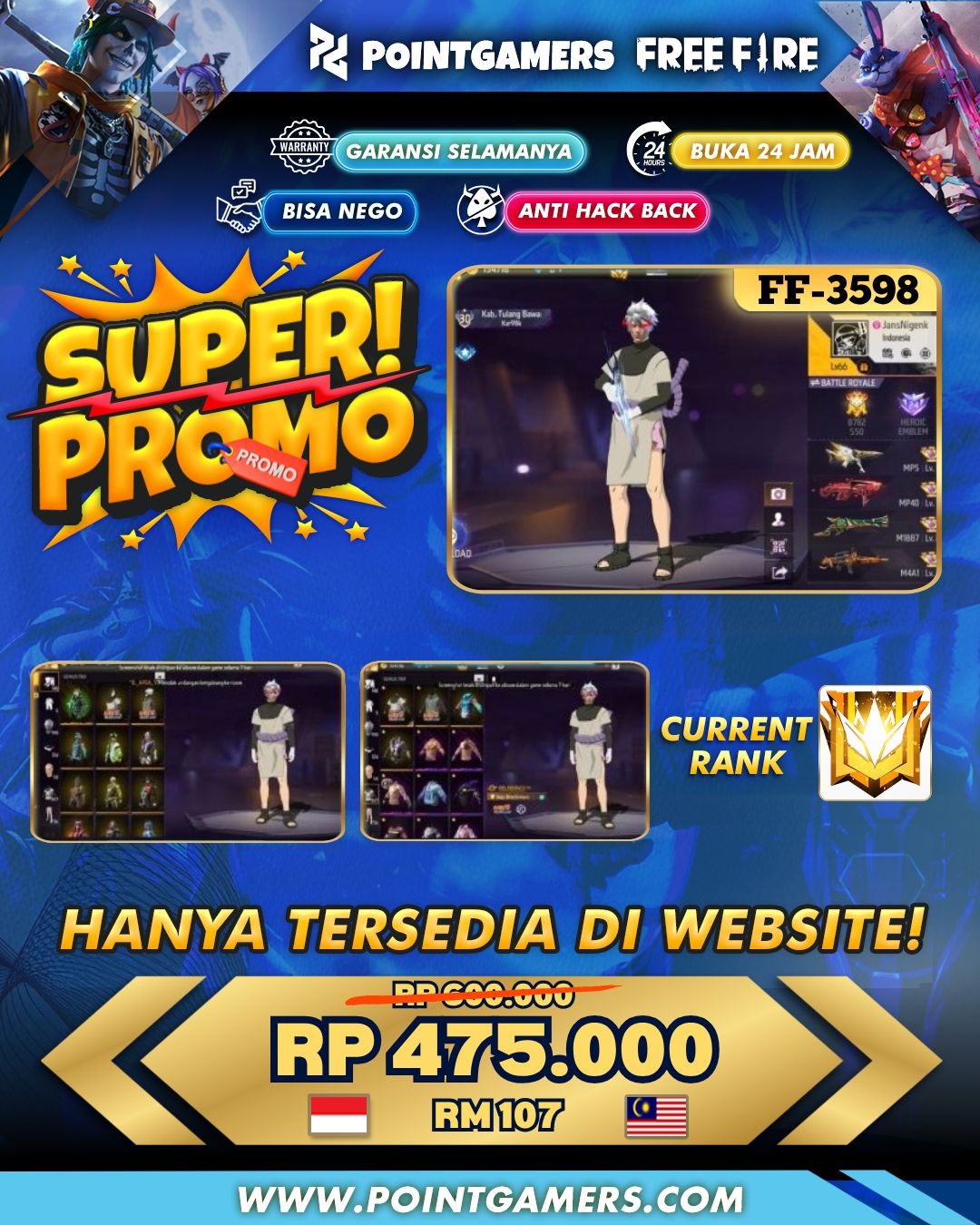 FF-3598 - PROMO 3 EVO MAX 1, SG2 KNALPOT