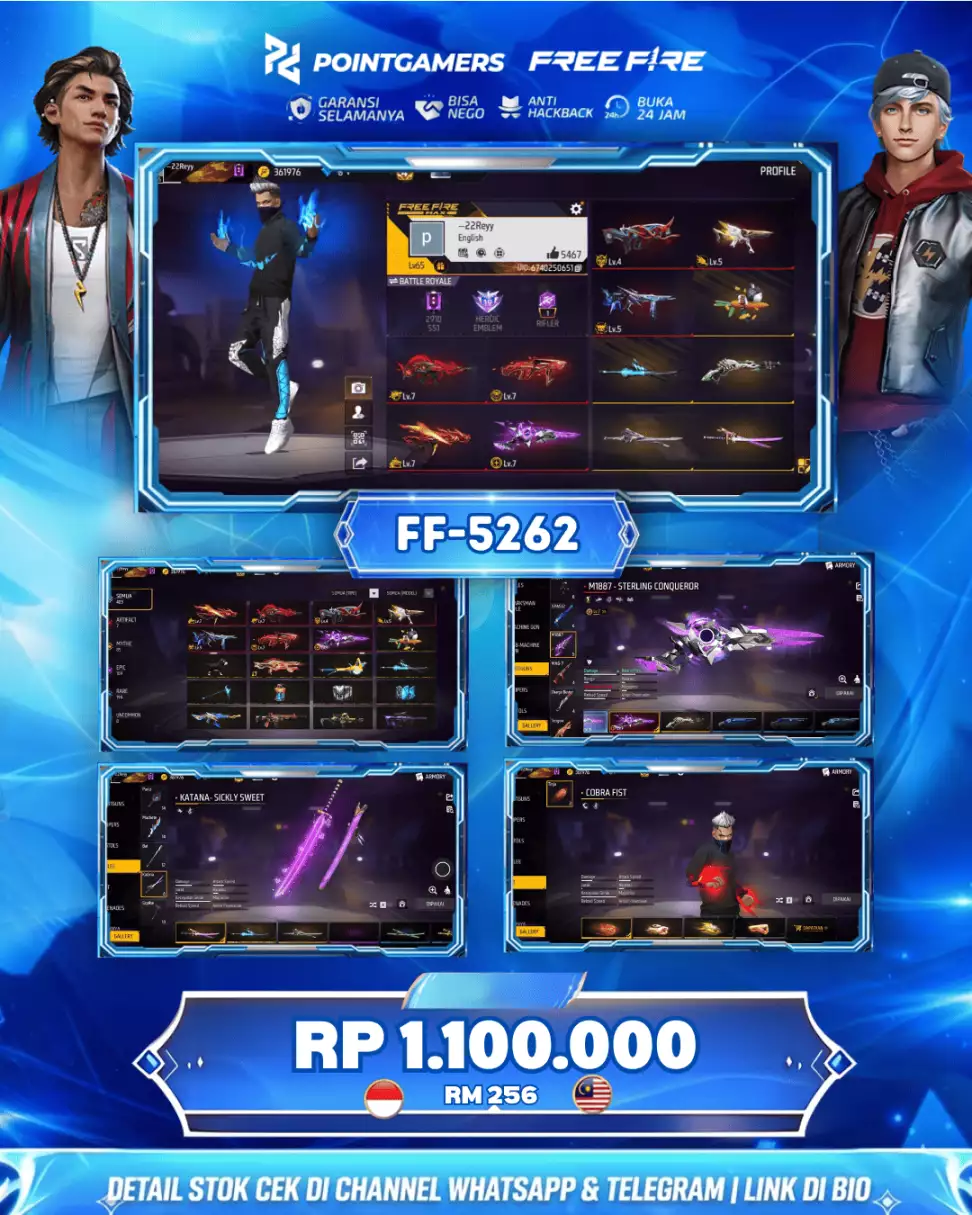 FF-5262 - EVO 7 MAX 4, SG2 5 RASA EVO LUMUT MAMBA BUNNY PELURU SUCI