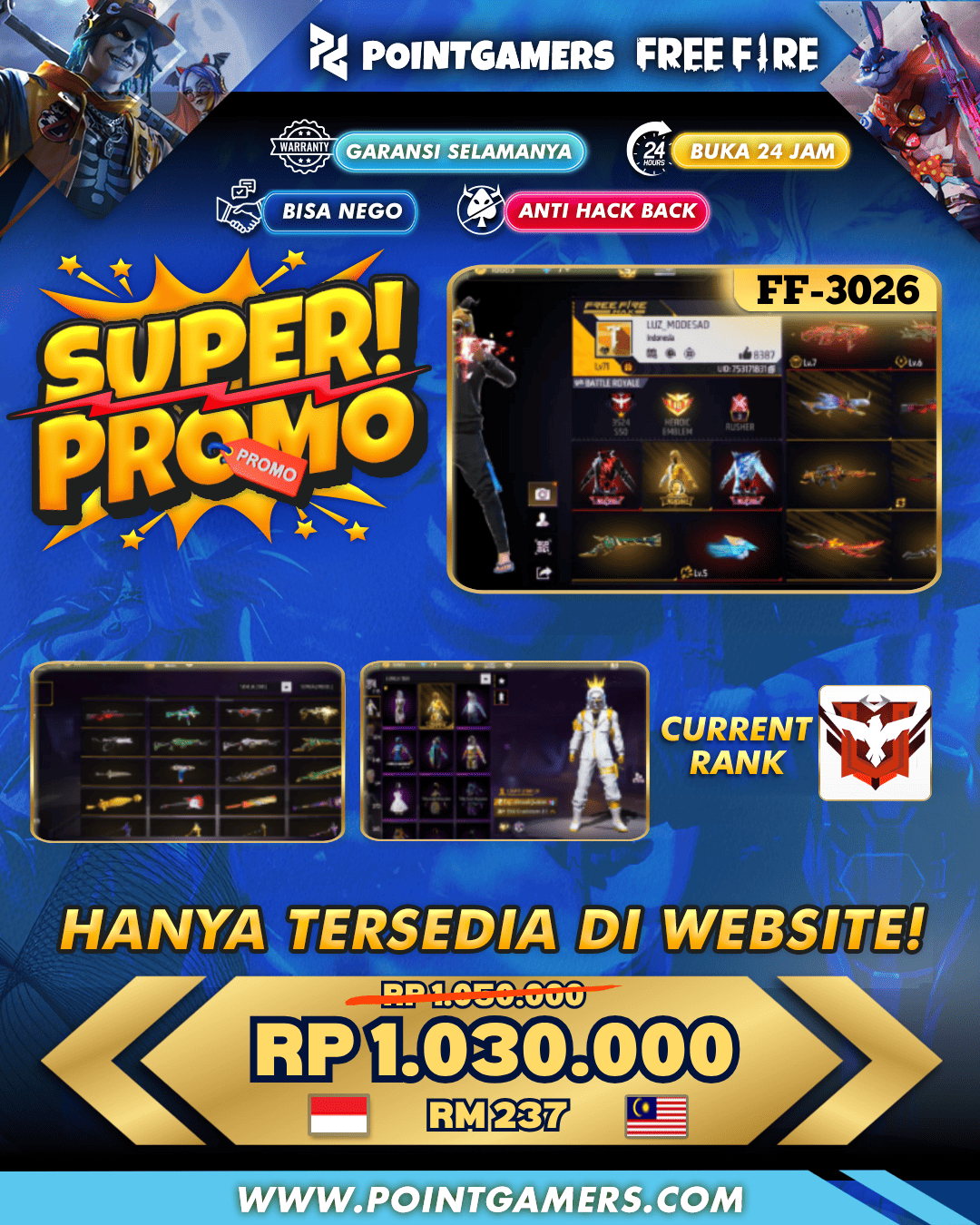 FF-3026 - PROMO 3 EVO MAX 2 TW 3, SG KNALPOT 2RASA