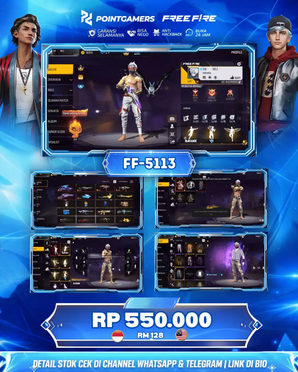 FF-5113 - EVO 6 MAX 1, SG 2 EVO MAMBA PELURU SUCI BUNNY