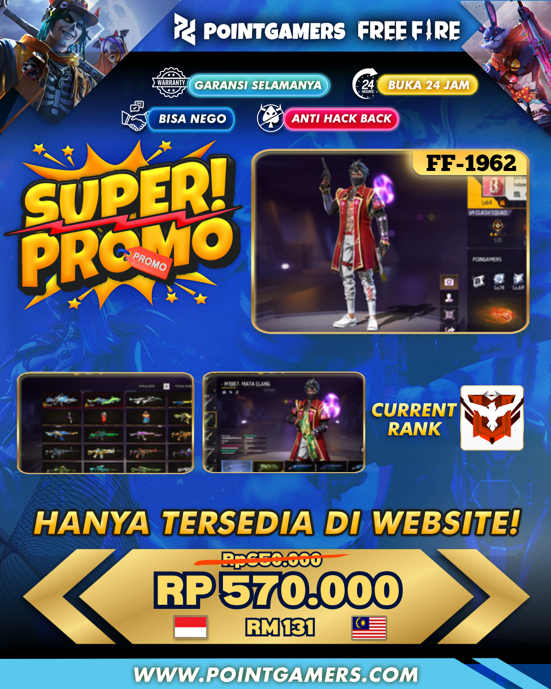 FF-1962 - PROMO OTW 2 EVO MAX, SG² MATA ELANG 4RASA