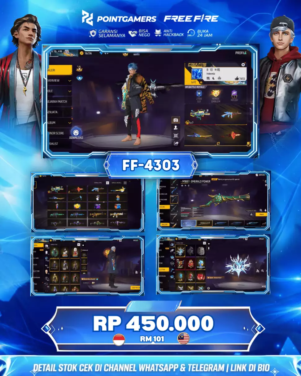 FF-4303 - EVO : 1 MAX, SG2 : TROMPET, MAMBA, BUNNY, PELURU SUCI