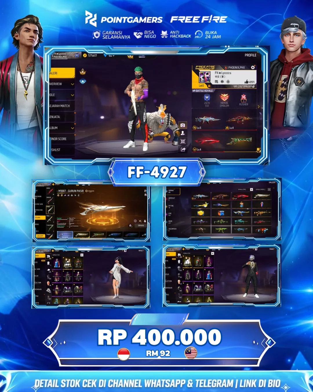 FF-4927 - EVO : ADA 3, SG2 : 5 RASA, GURUN, TROMPET, MAMBA, BUNNY, PELURU SUCI