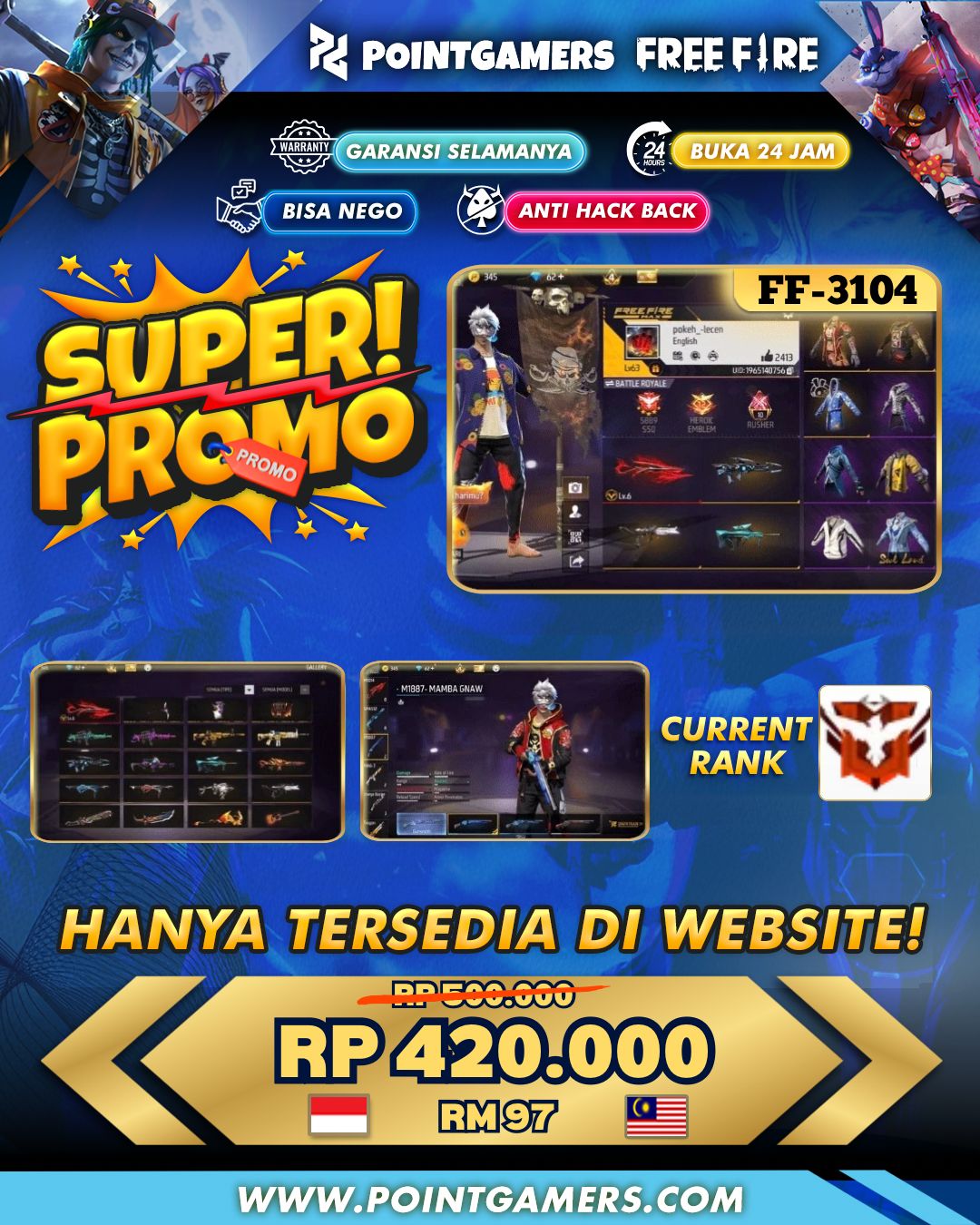 FF-3104 - PROMO OTW 1 EVO MAX , SG² MAMBA 2RASA