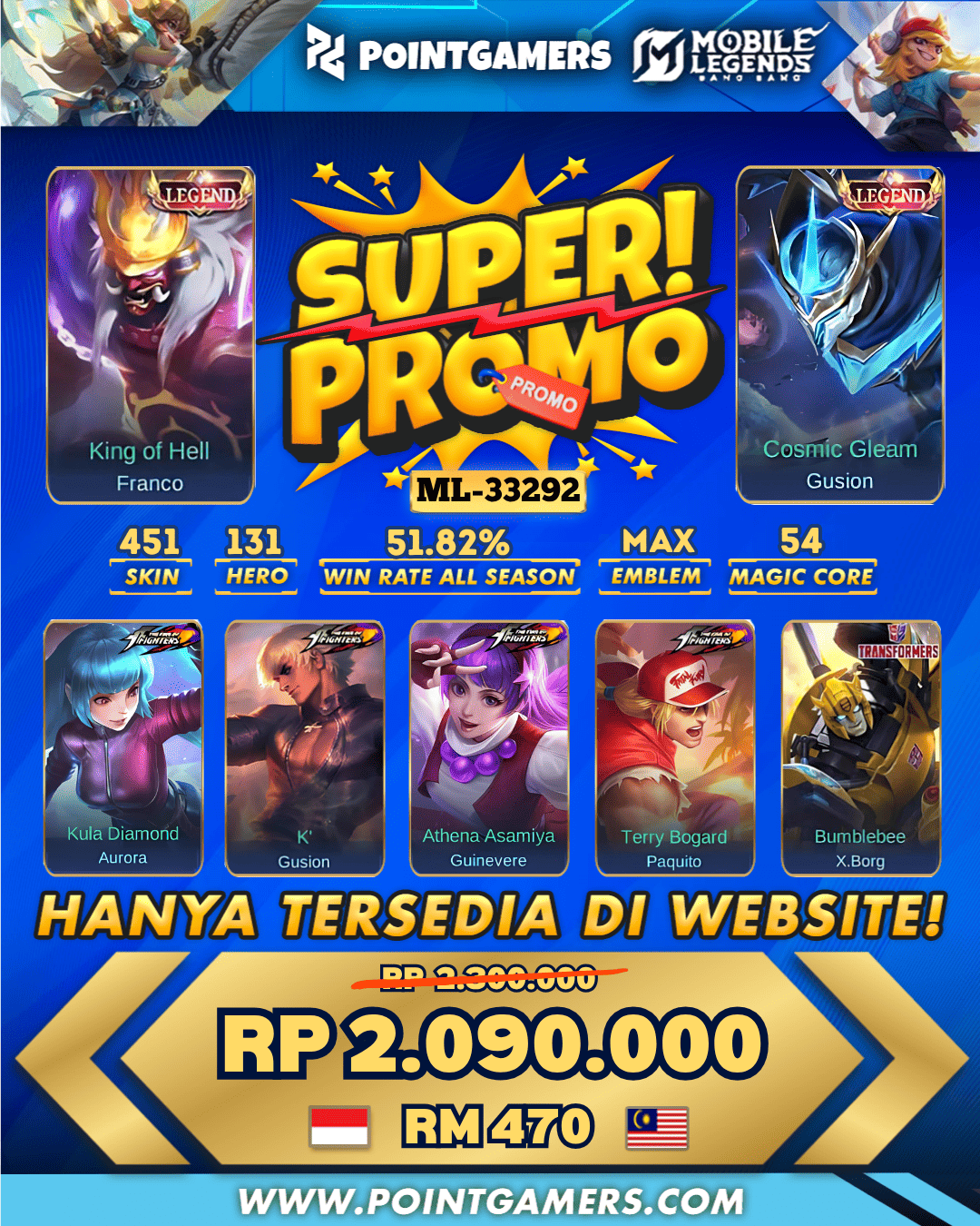 ML-33292 - PROMO FRANCO LEGEND, GUSION LEGEND