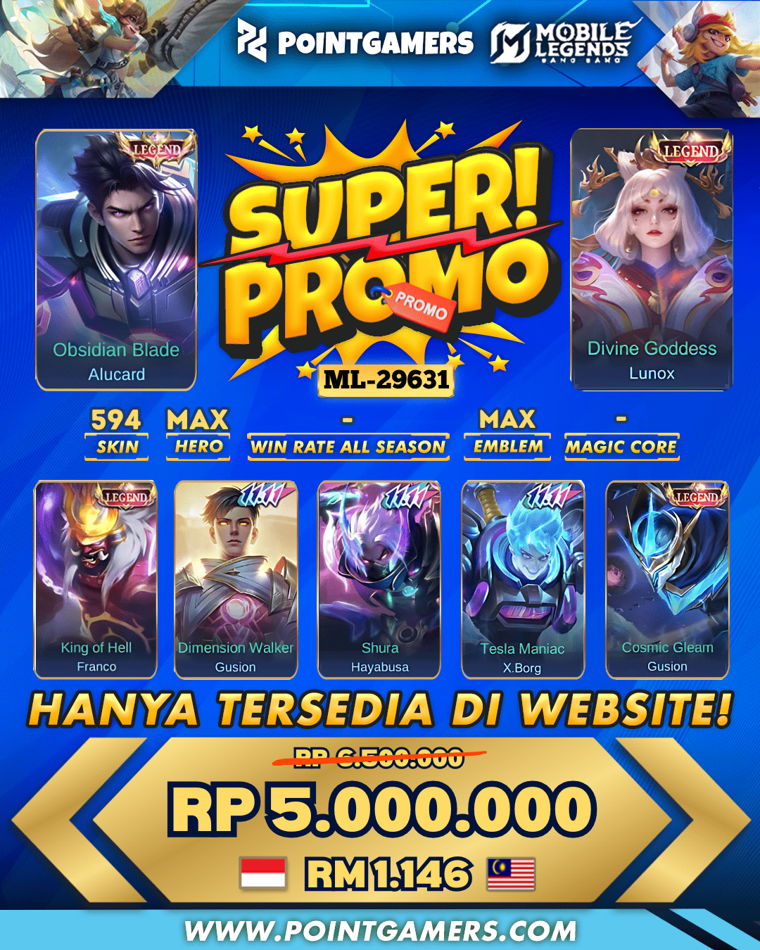 ML-29631 - PROMO FRANCO LEGEND, ALUCARD LEGEND
