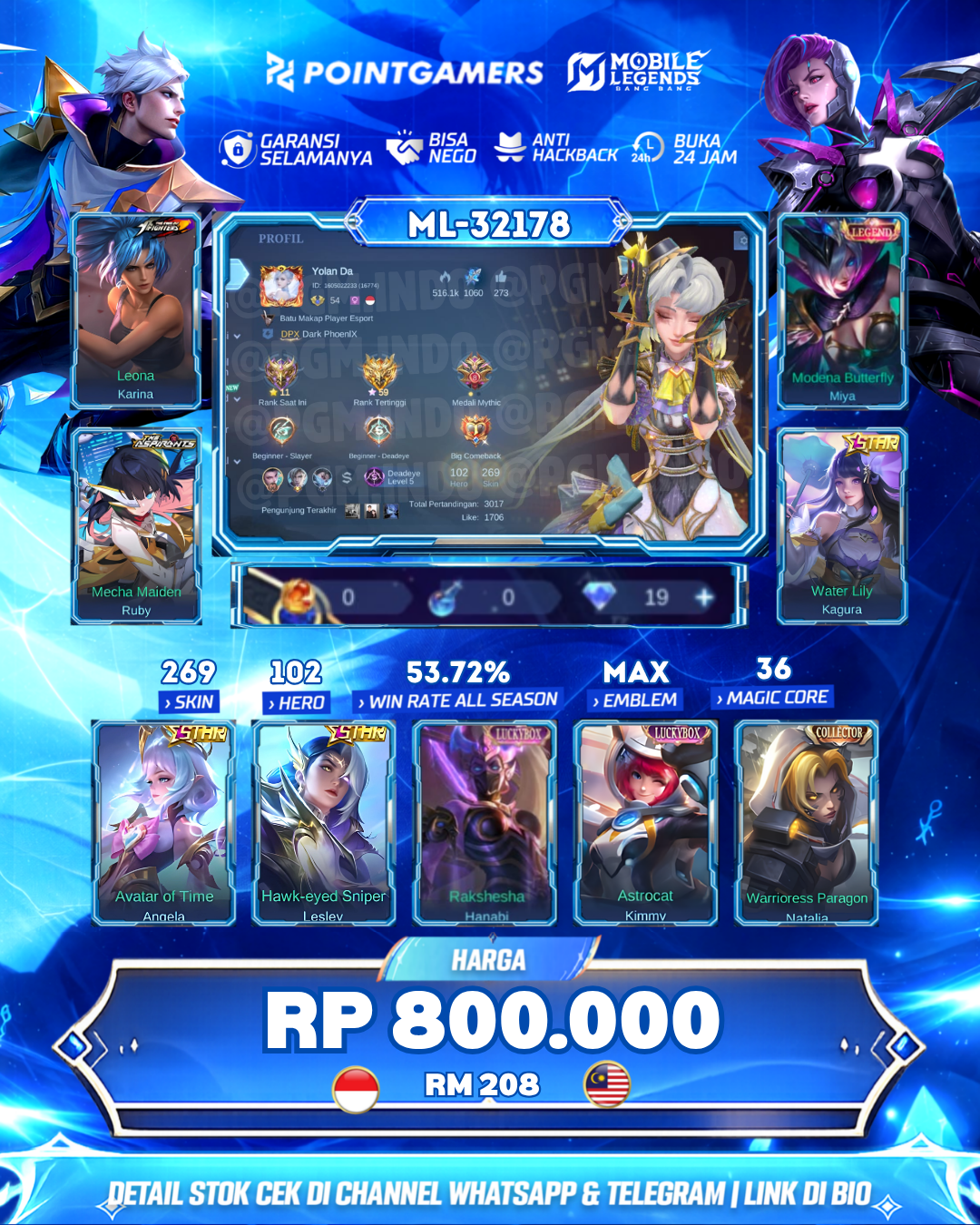 ML-32178 - MIYA LEGEND, RUBY ASPIRANTS