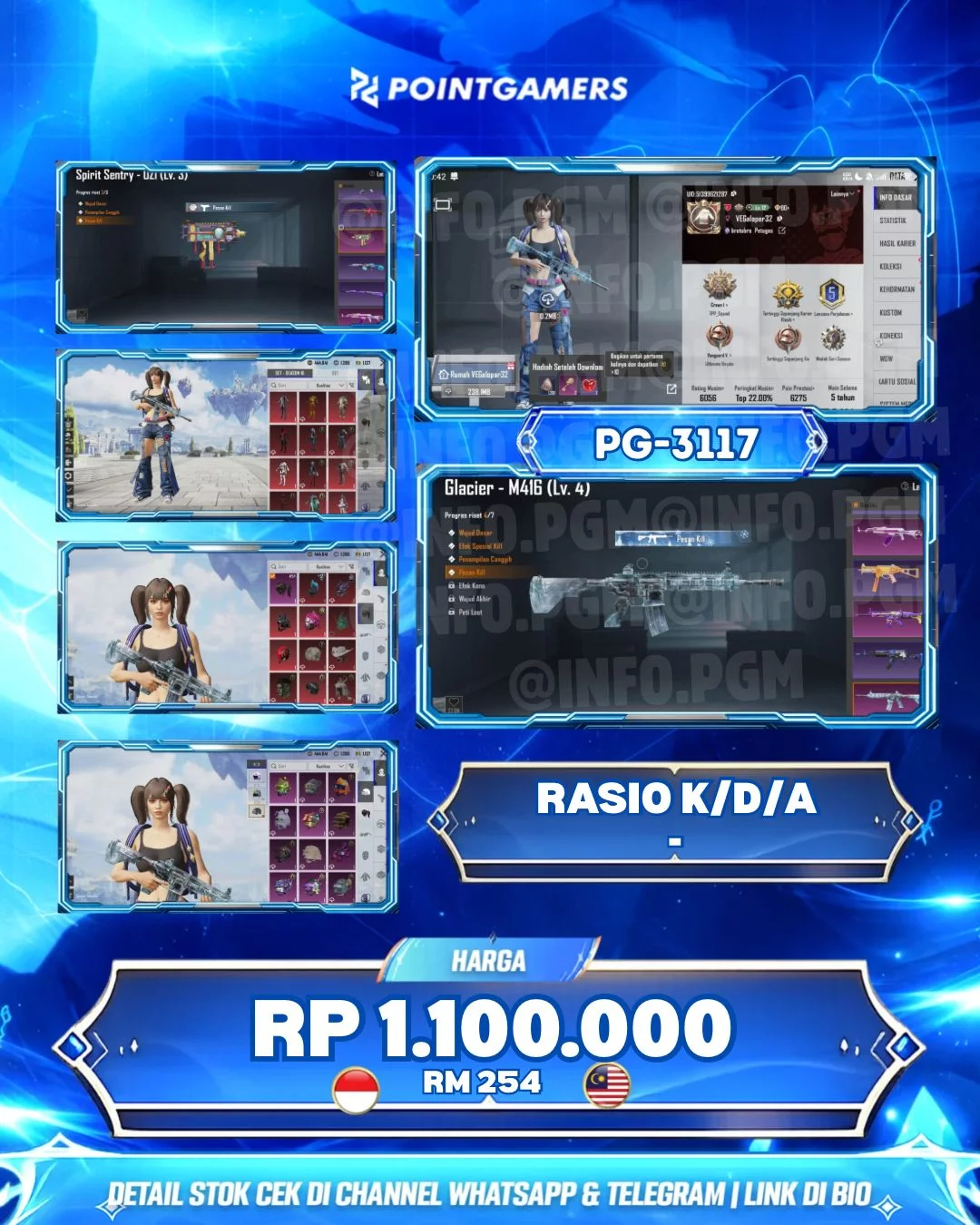 PG-3117 - M4 GLACIER LV 4 - 1 MATRIAL BESAR UP LV 5
