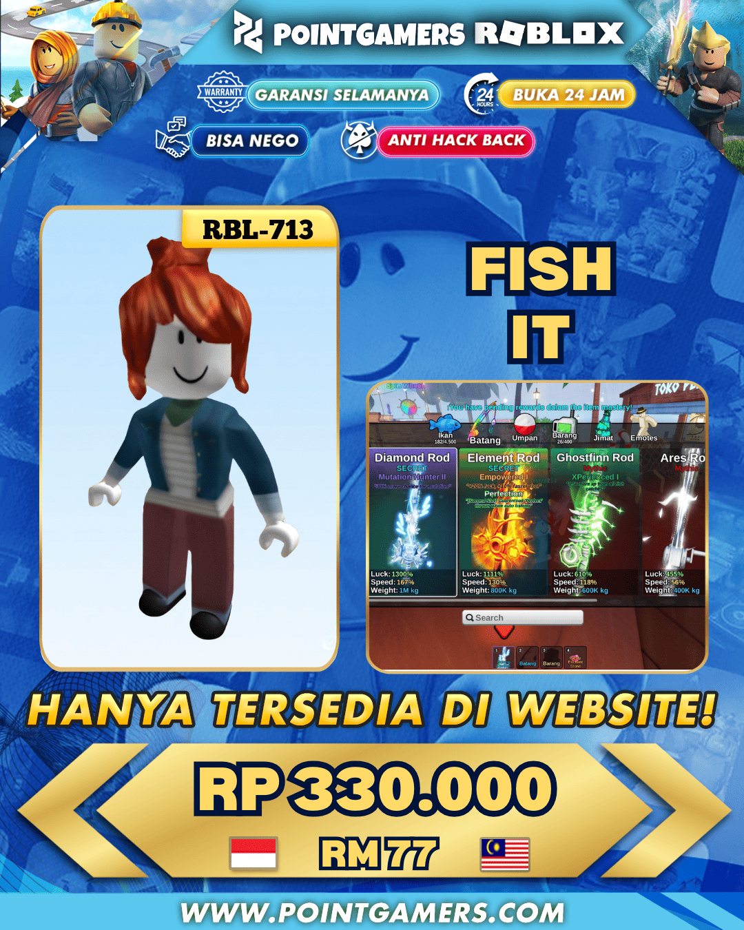 RBL-0713 - 55 M COIN, LVL 635